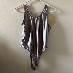 Metallic Silver One Piece